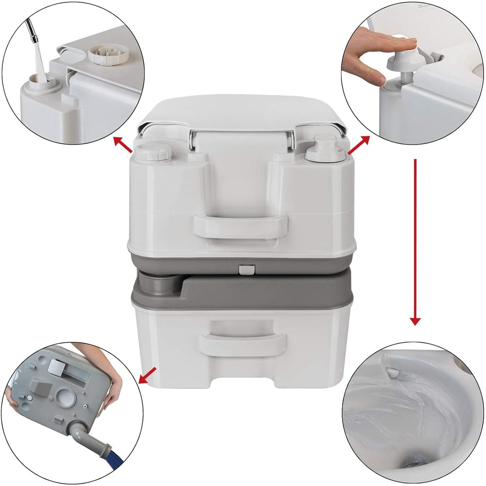 Portable Camping Toilet with Lid – Compact Travel & Outdoor Commode image 3