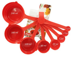 8-Piece Measuring Cups & Spoons Set – Kitchen Baking & Cooking Measuring Tools (1.2 ml to 240 ml) image 0