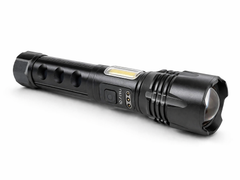 Multi-Function LED Flashlight with COB Strip Light & Power Indicator – Outdoor Torch image 0