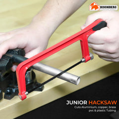 Bisonberg Heavy Duty Hand Saw, 10 inch Hacksaw Frame, Excellent Build Quality, Saw Blade Length 15cm Heavy Handle image 3