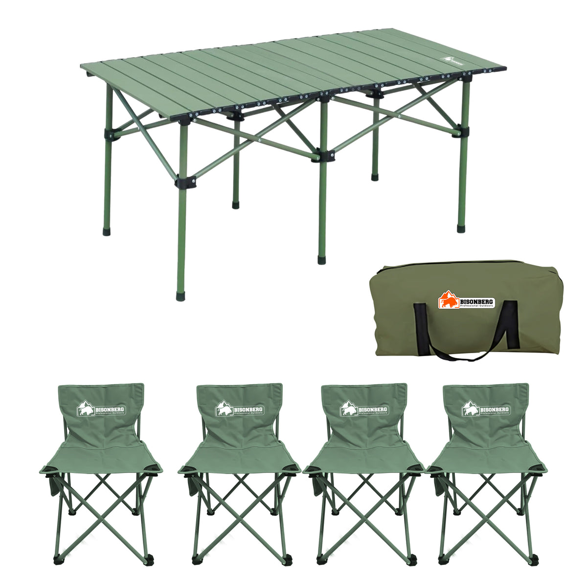 BISONBERG Aluminium Folding Camping Table Adjustable Height Table for Camping, Fishing, Hiking, Travel, Picnic, Beach - Aluminum (Square) image 0
