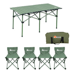 BISONBERG Aluminium Folding Camping Table Adjustable Height Table for Camping, Fishing, Hiking, Travel, Picnic, Beach - Aluminum (Square) image 0