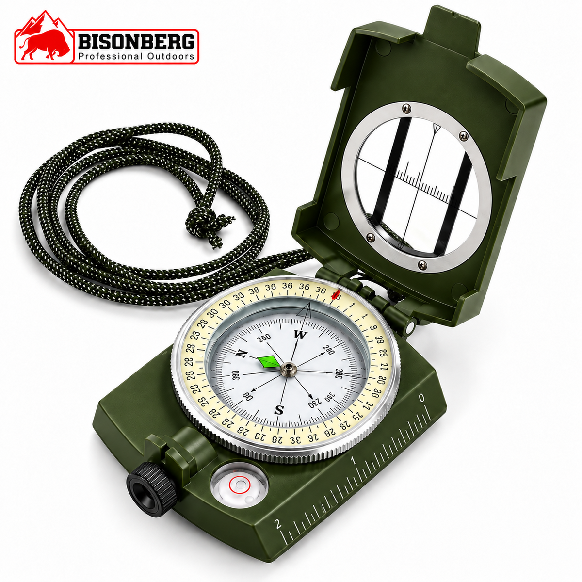 BISONBERG| PREMIUM WATERPROOF COMPASS & RELIABLE COMPANION FOR CLIMBING, EXPEDITION AND OUTDOOR ACTIVITIES