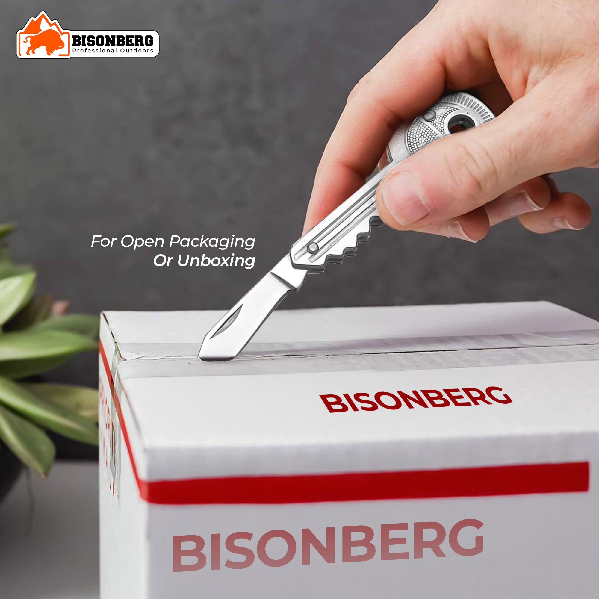 Key Pocket Knife, Stainless Steel Mini Cutter Tool for Unpacking, Camping, Multipurpose Use image 4