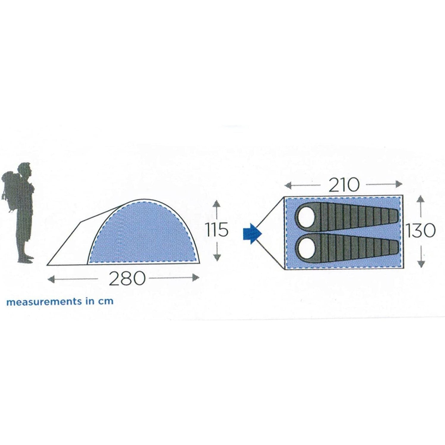 BISONBERG - GO Outdoor 2 Person Tent Rio 2 Tent - Waterproof & Windproof Tent image 1