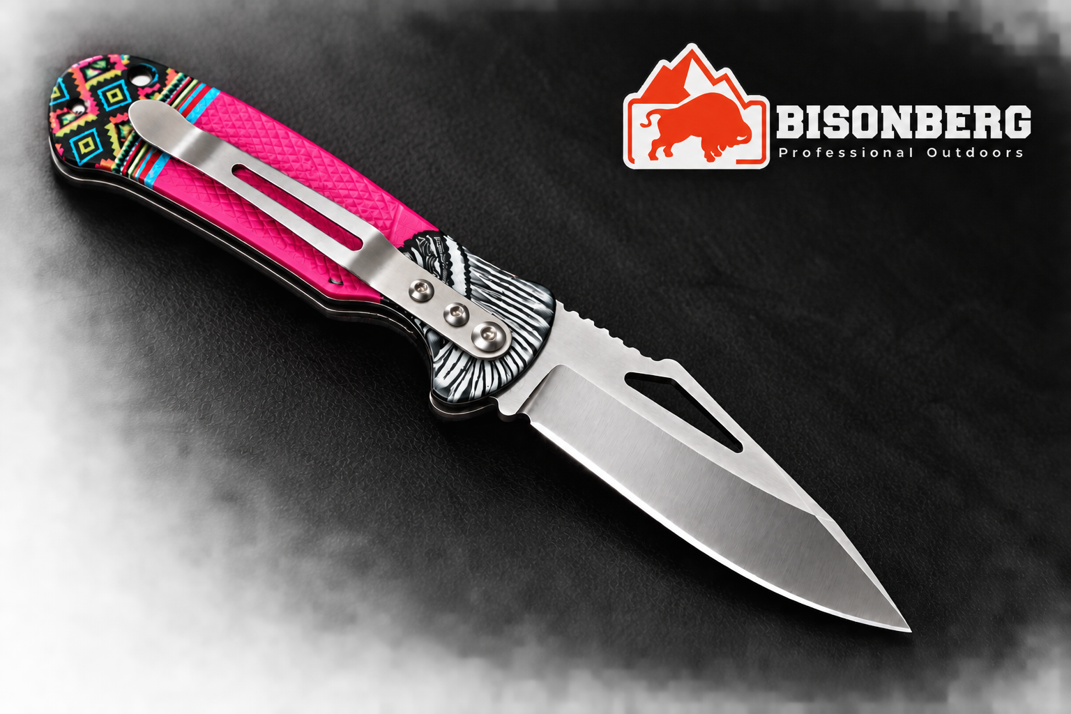 Bisonberg| Premium Folding Pocket Knife with Pocket Clip, Outdoor & Camping Knife