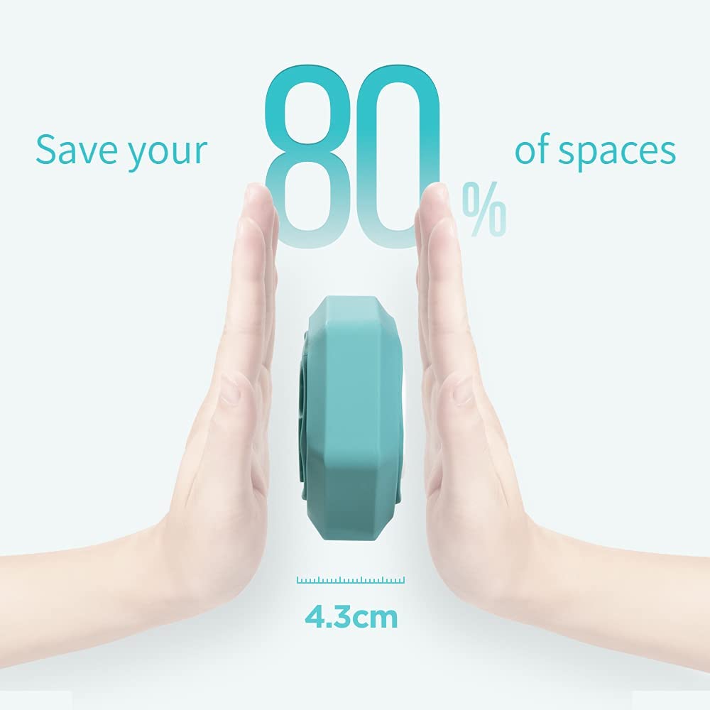 Collapsible Water Bottles 17oz BPA-Free Silicone Travel Sports Water Bottles Ultra Packable Foldable Portable Leakproof for Camping, Hiking Outdoor Indoor Sport - Blue image 4