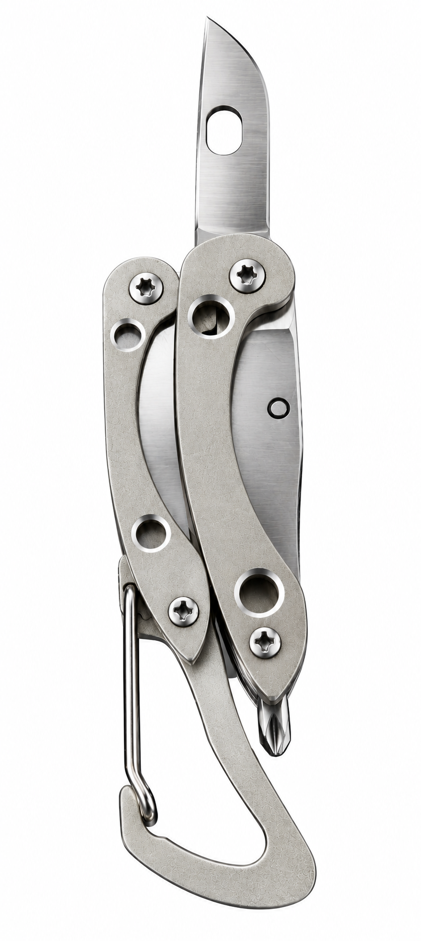 BISONBERG Premium Stainless Steel Compact Multi-Tool | Folding Utility Knife with Carabiner