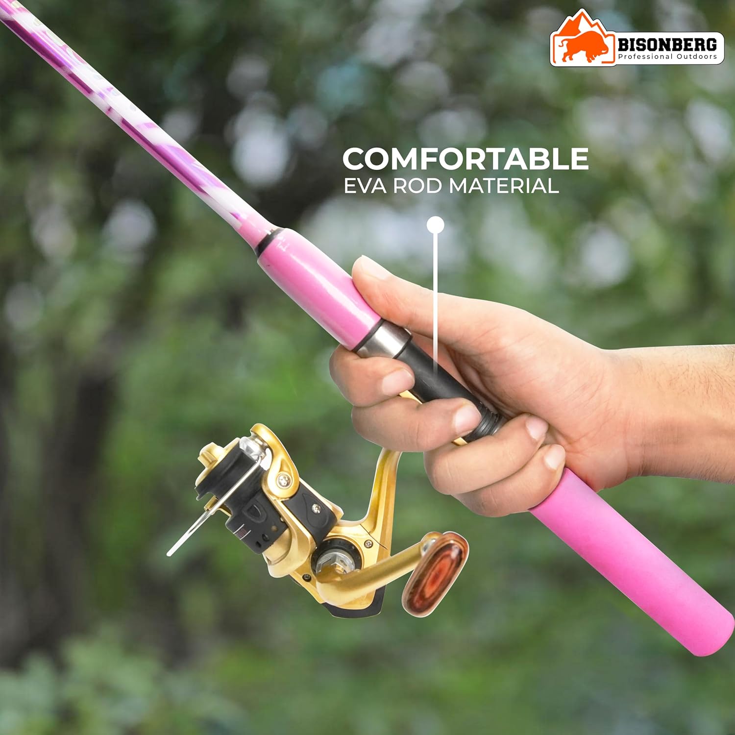 BISONBERG Tournament Quality Spinning Fishing Rod Set With Reel 210Cm image 1