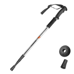 Trekking Pole, 65-130 cm Adjustable Height, Collapsible, Lightweight, Anti Shock, Multicolour, Hiking or Walking Sticks, Adjustable for Trekking with In-Build Compass image 0
