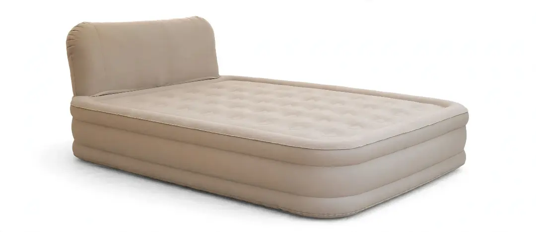 BISONBERG PREMIUM INFLATABLE AIR-BED/ WITH BUILT-IN AIR- PUMP AND BACKREST|DESIGNED FOR ULTIMATE COMFORT