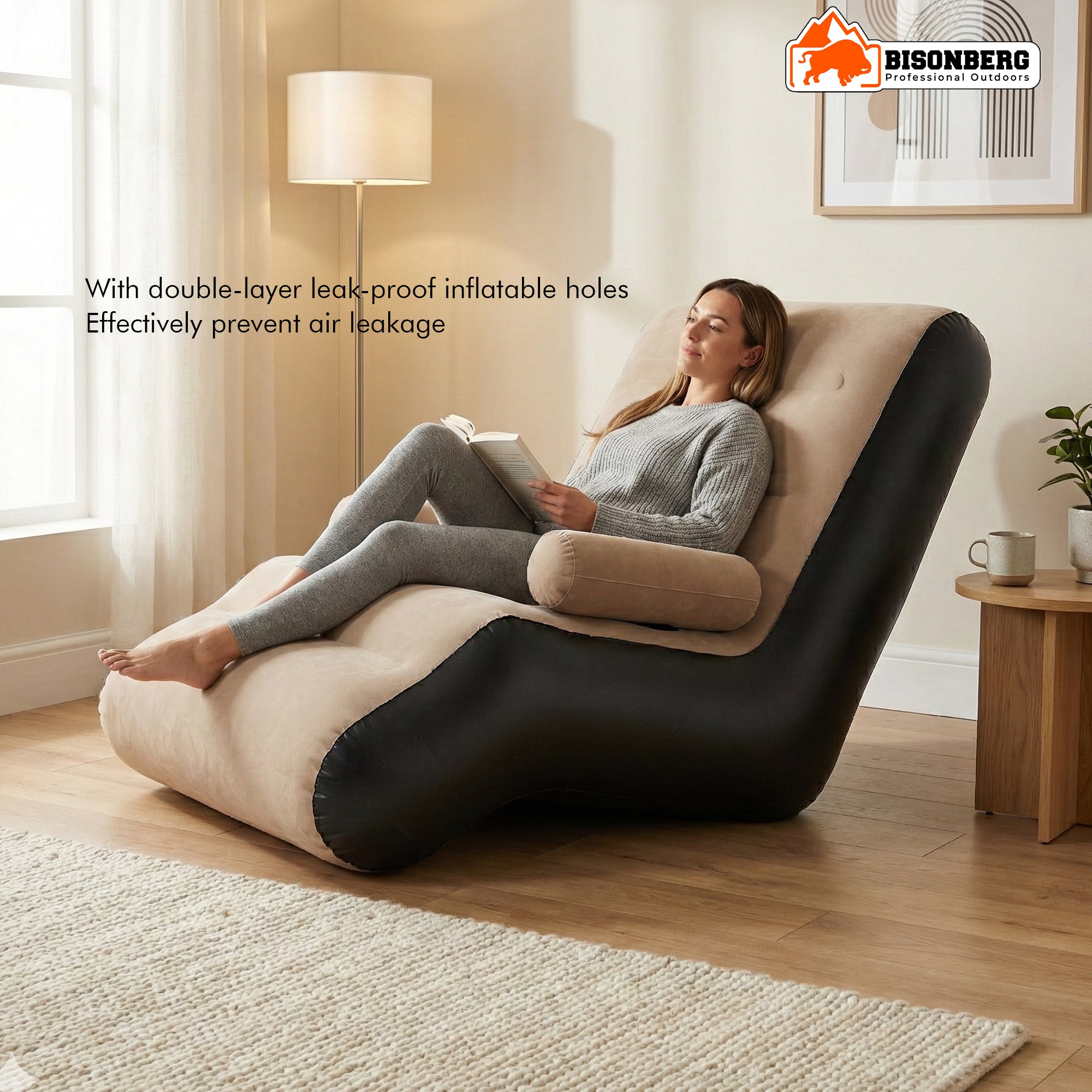 Inflatable Lounge Chair – Portable Comfortable Indoor & Outdoor Sofa image 2