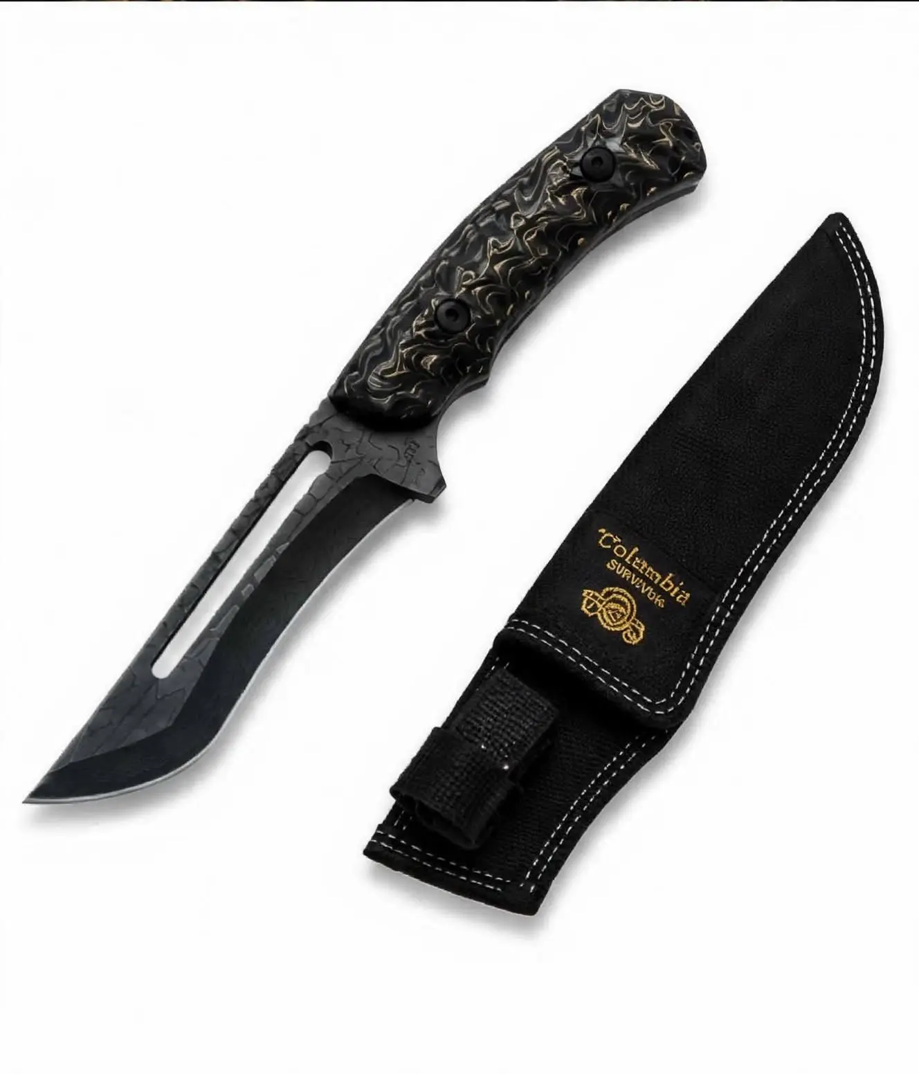 Bisonberg Fixed Blade  Meat Knife for Chopping, Dicing and Mincing, Professional Chef Blade for Home Knife with Sheath | Outdoor Camping & Survival Knife