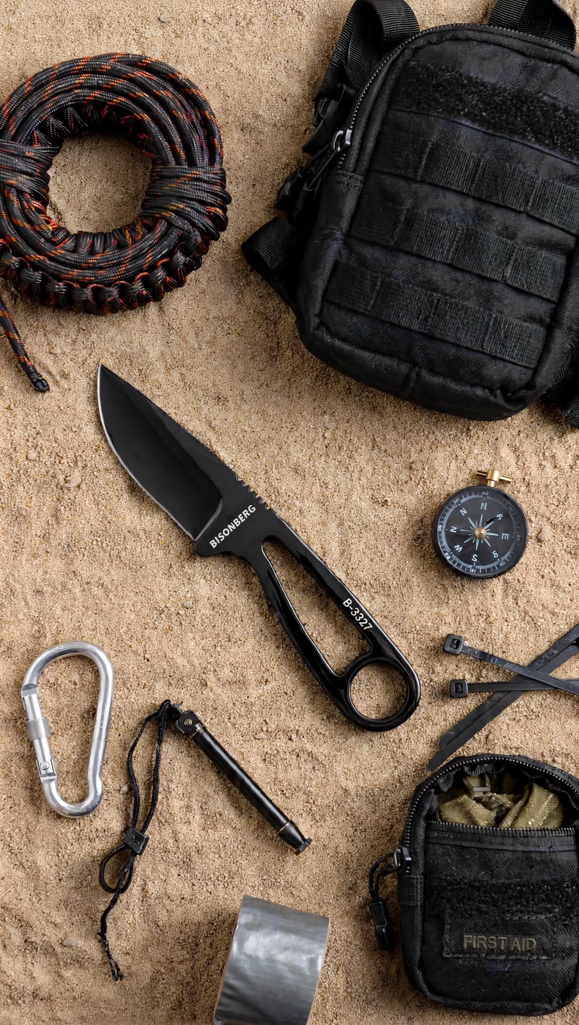 BISONBERG |Fixed Blade, Skeleton Handle Knife| Heavy Duty Survival Knife For Camping,Hunting & Outdoor Use