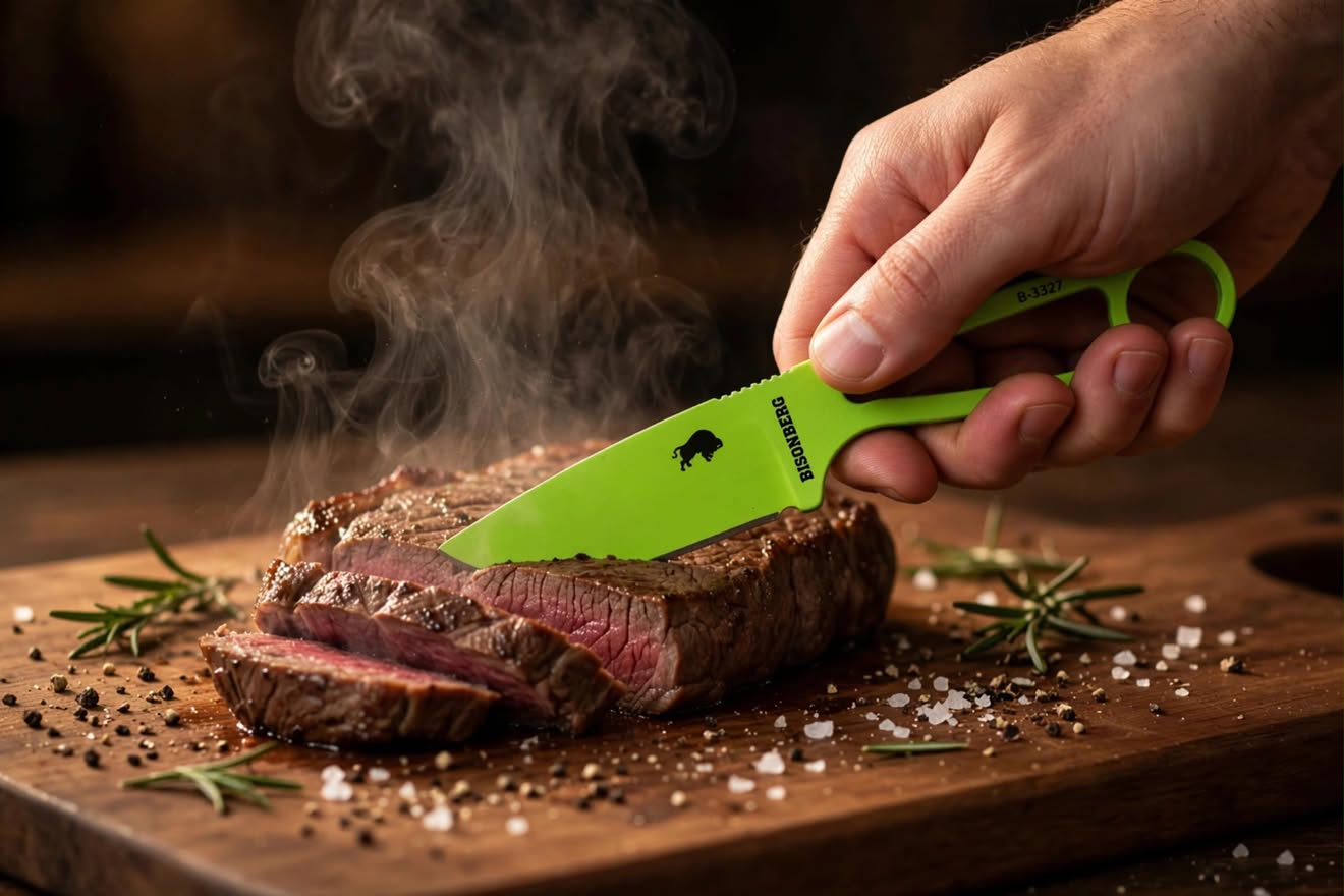 BISONBERG |Fixed Blade, Skeleton handle Knife| Heavy Duty Survival Knife For Camping,Hunting & Outdoor Use