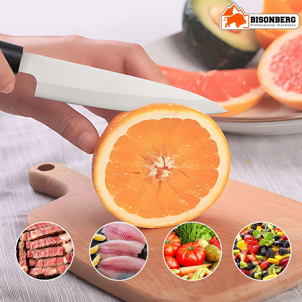 BISONBERG Kitchen Knife/Utility Knives for Kitchen Home & Office Use Ideal for Portable, Travel - Black image 2