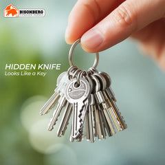 Key Pocket Knife, Stainless Steel Mini Cutter Tool for Unpacking, Camping, Multipurpose Use image 2
