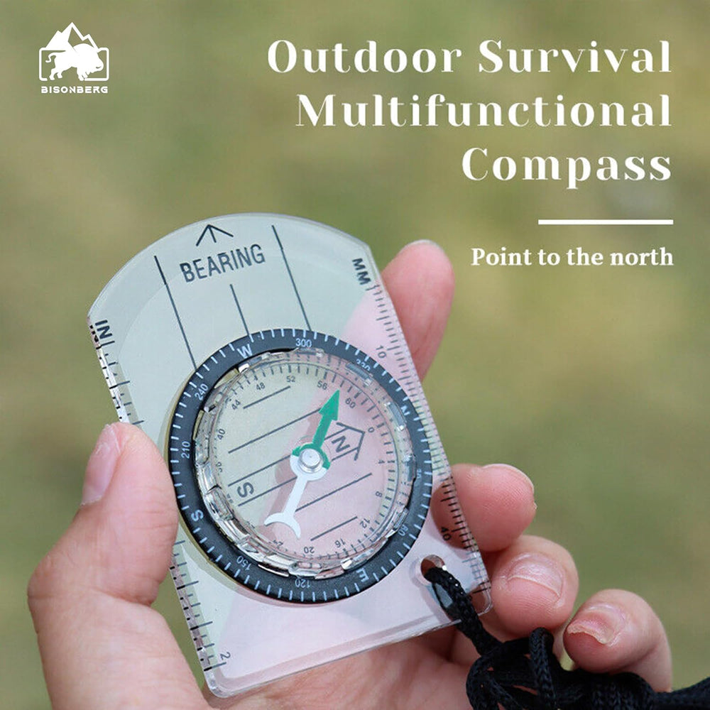 3 in1 Multifunction Compass Carabiner Clip Keychain Thermometer Guiding Keyring for Outdoor Hiking Camping Climbing Hunting Travelling, Pack of 1 image 5