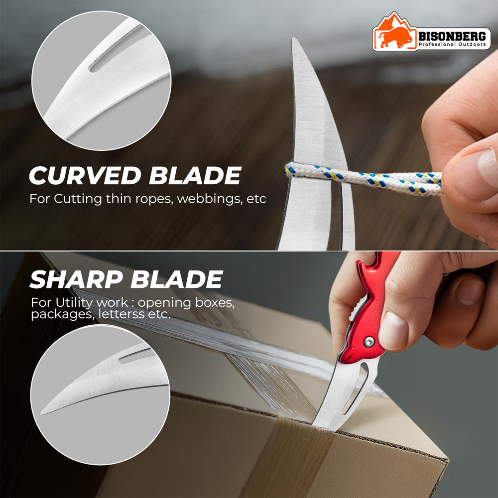 Bisonberg Dolphin Shape Folding Pocket Knife with Carabiner Clip – Mini Stainless Steel Utility Knife for Outdoor, Camping, Fishing, and Everyday Carry – Lightweight and Portable image 5