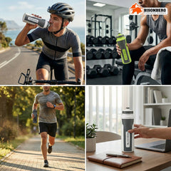 Premium Green Sports Water Bottle | Leakproof Squeeze Bottle | BPA-Free Gym, Cycling & Outdoor Hydration Bottle with Anti-Slip Grip image 1