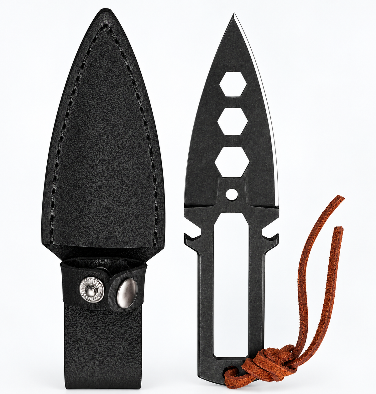 Bisonberg |Skeletonized Fixed Blade Camping & Outdoor Survival Knife