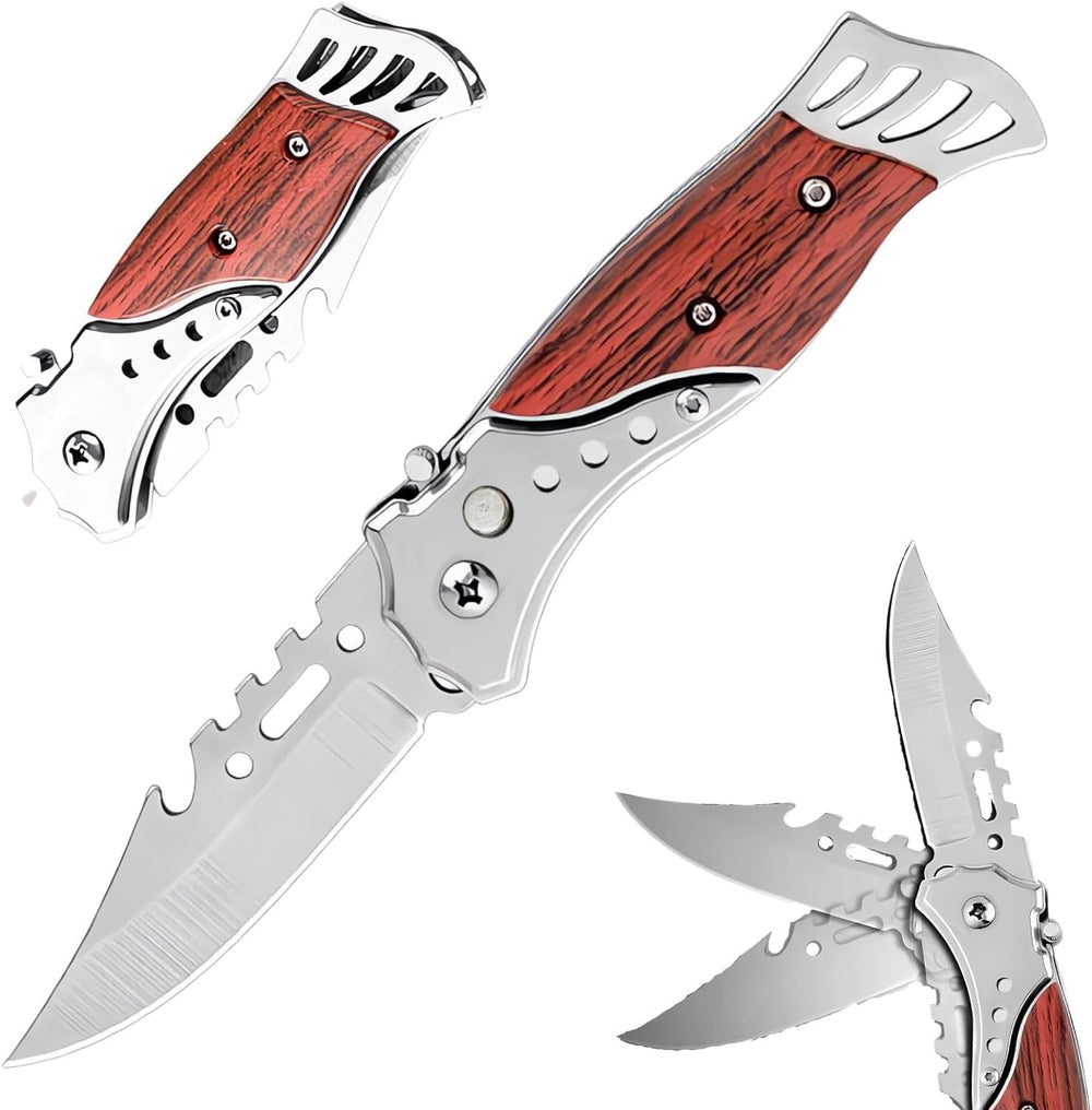 BISONBERG Kitchen Knife/Utility Knife for Kitchen Home Ideal for Portable -(with carabiner hook) image 1