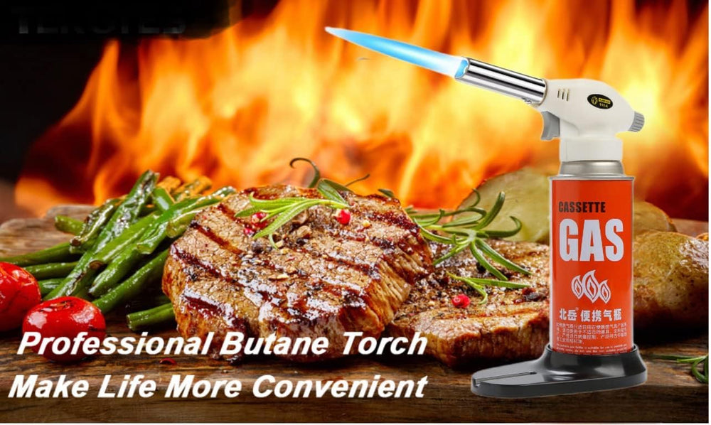 BisonBerg Automatic Camping Gas Torch Blowtorch Welding Flame Gun for Food With Butane Canister (915 Torch Set) image 5