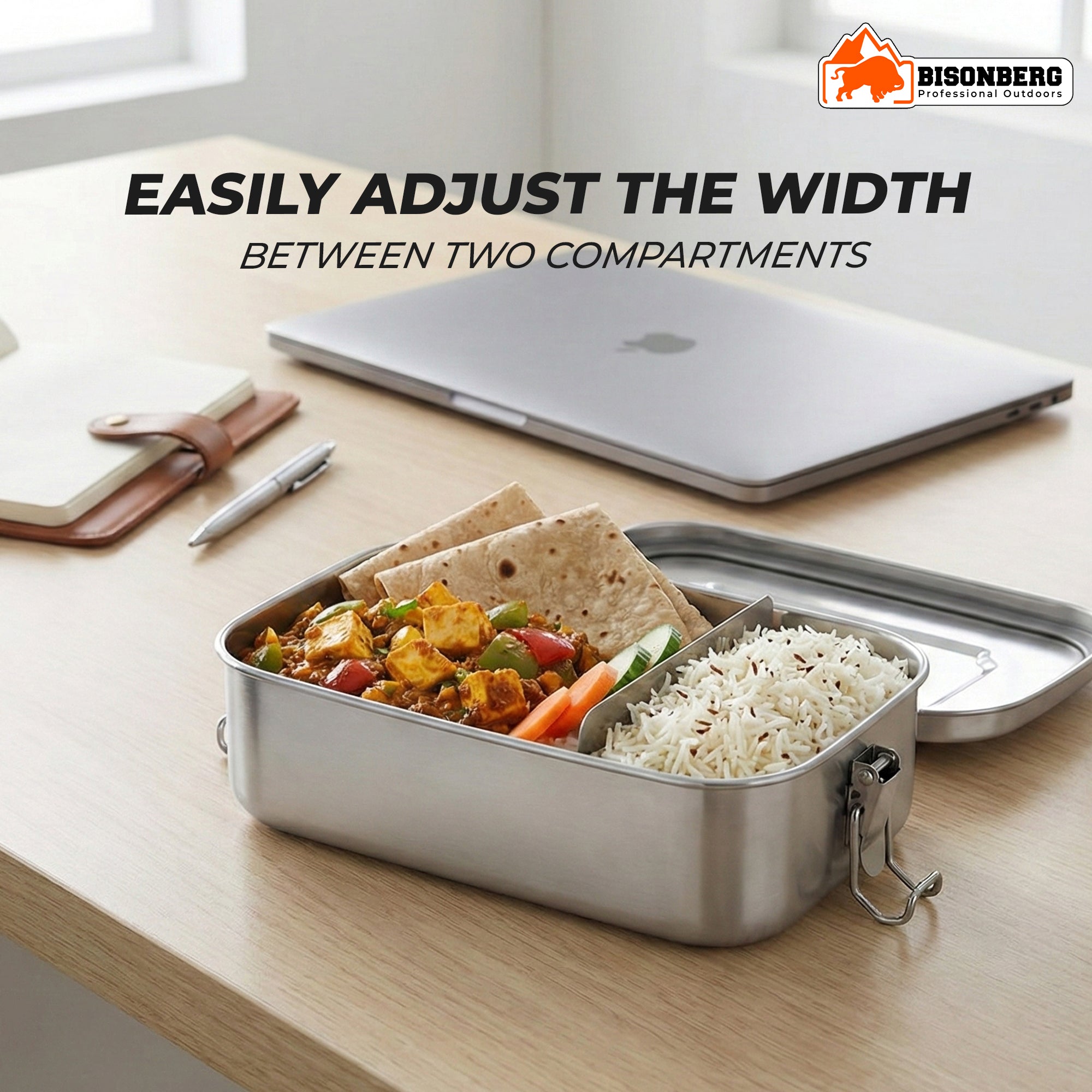 Stainless Steel Bento Lunch Box | 1200ml Leak-Proof Lunch Container” image 4