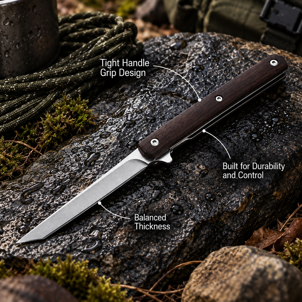 Bisonberg Premium Folding Pocket Knife Stainless Steel EDC Camping & Outdoor Knife