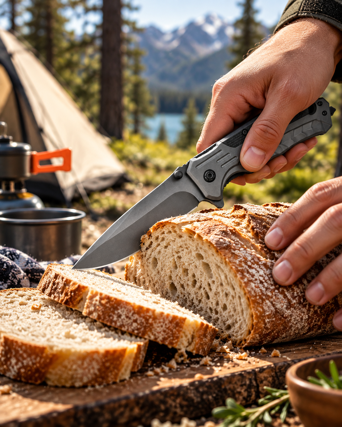 BISONBERG|Folding Pocket Glass Window Breaking Camping and Outdoor Knife |Car Rescue Emergency Seat Belt Cutter