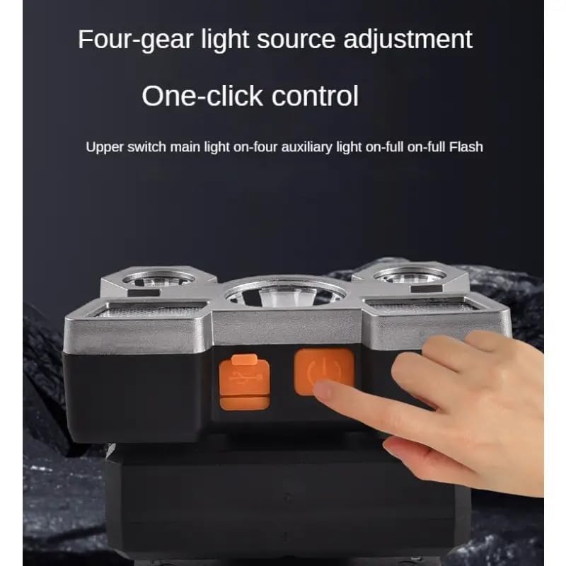 Bisonberg LED Headlamp, Rechargeable Waterproof Head Torch, Camping Hiking Hunting Light image 3