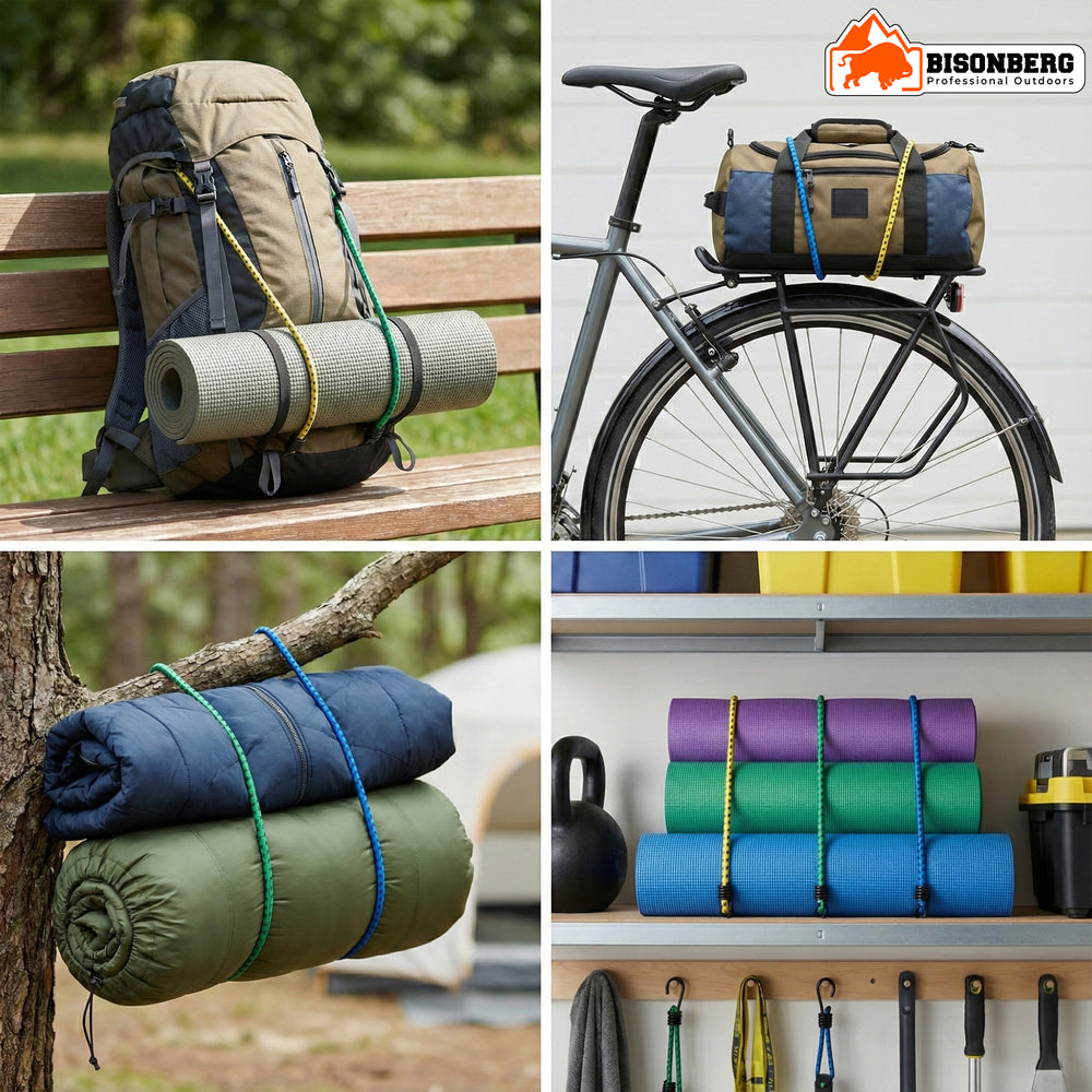 Heavy-Duty Elastic Bungee Cords with Hooks – Multi-Color Tie-Down Straps image 1