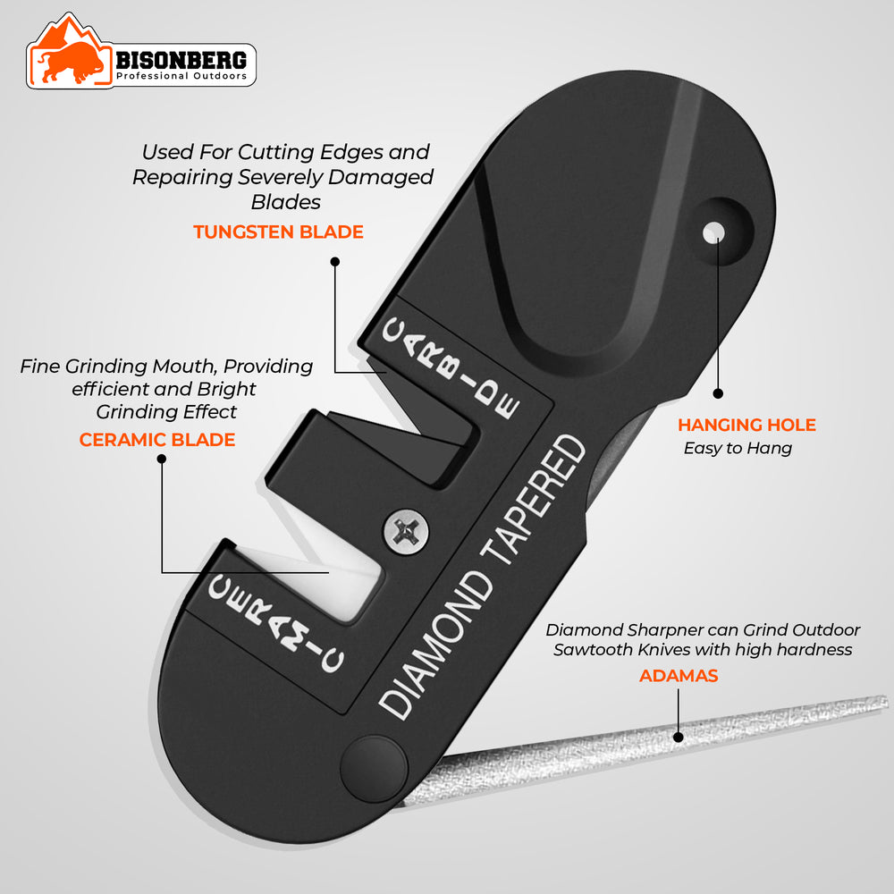 Manual Knife Sharpener, Kitchen Rod Sharpening Tool for Steel Knives image 1