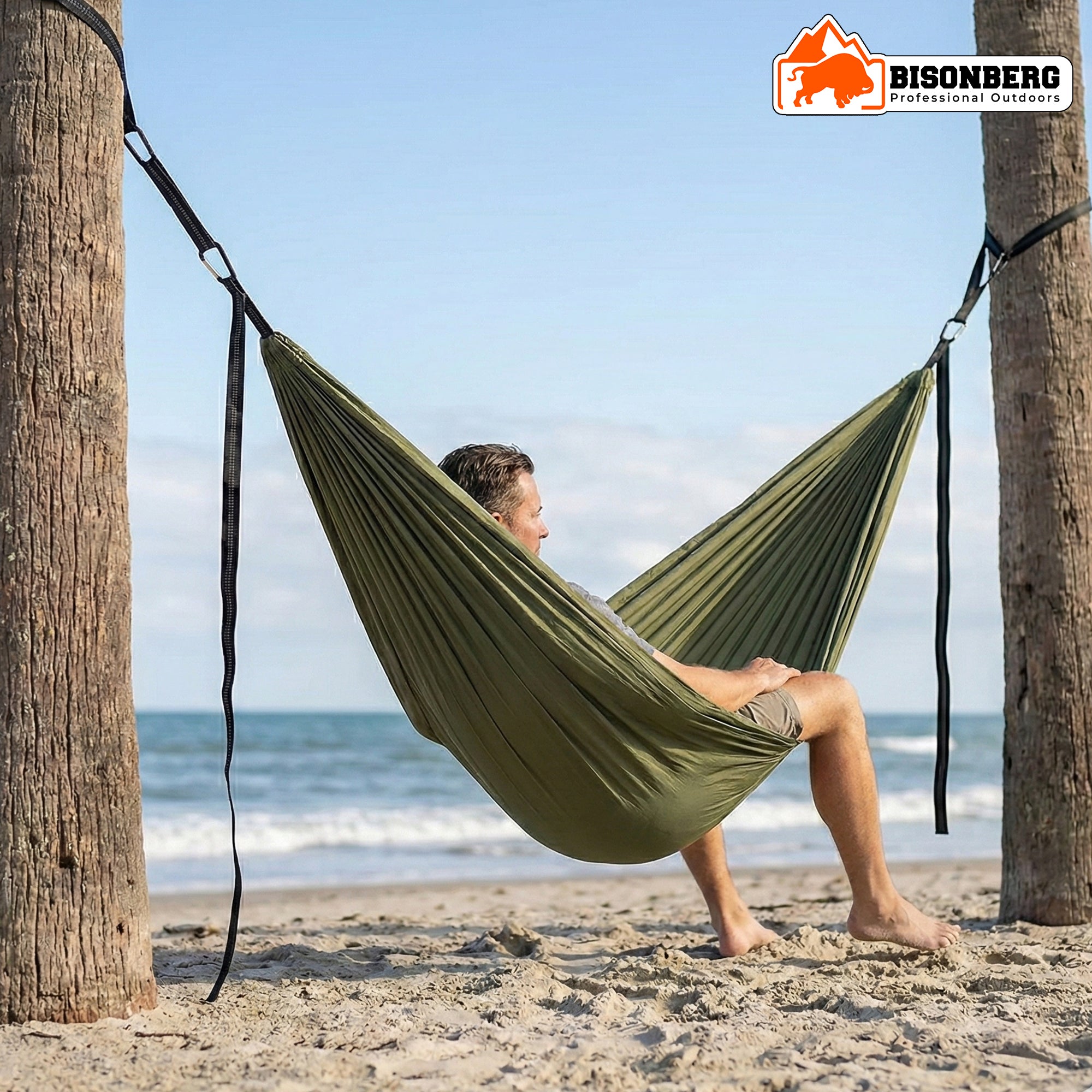 Outdoor Camping Hammock with Straps & Carabiners – Portable Lightweight Hammock image 6