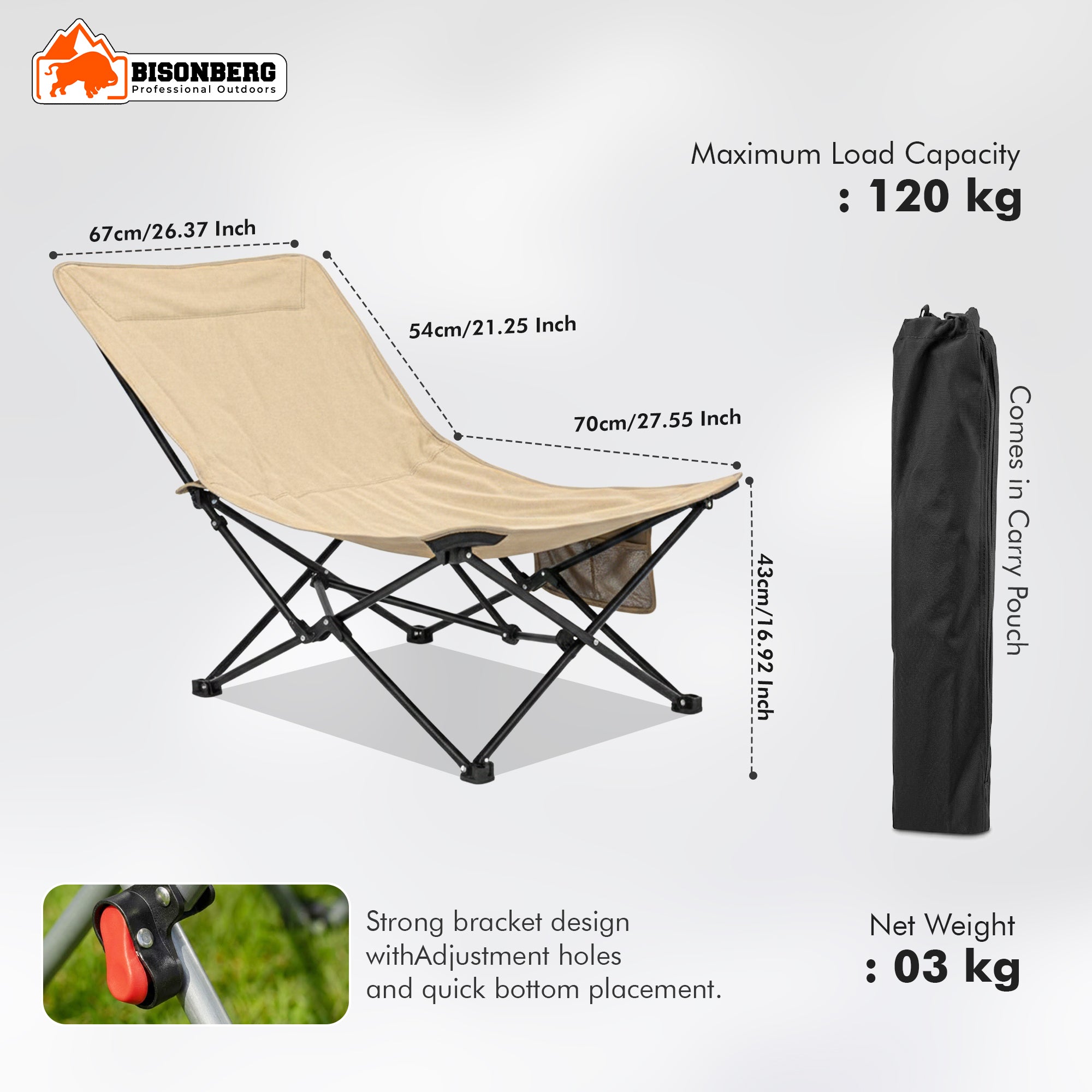 Foldable Camping Lounge Chair – Portable Outdoor Relax Chair image 5