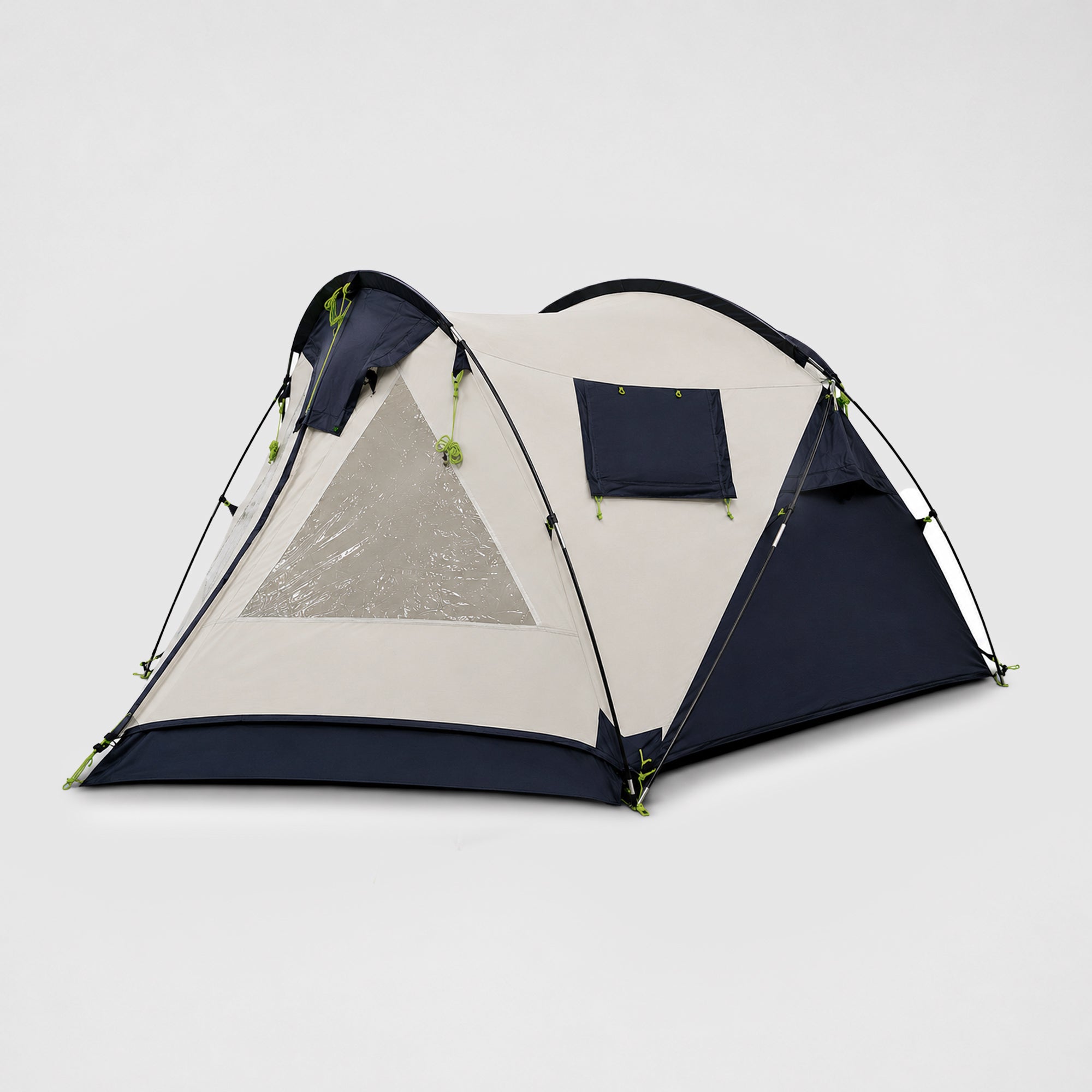 2 Person Waterproof Igloo Tent | 9.5ft Double Layer Camping Tent with Porch, PE Floor & 6 Ventilators (4.2kg)
