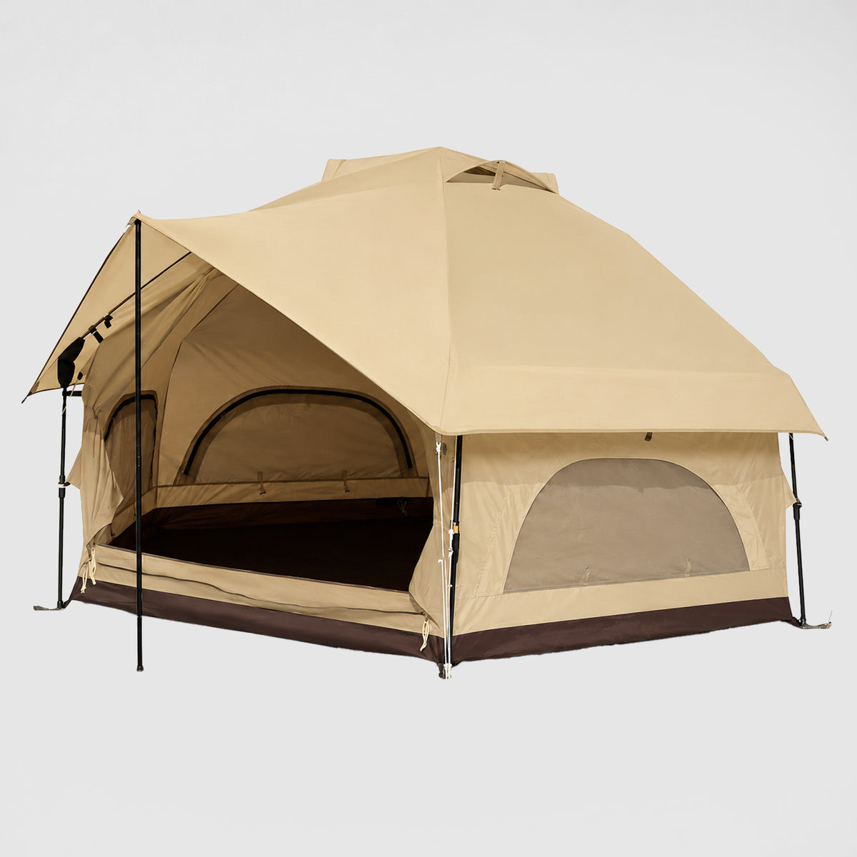 Bisonberg Premium Family Automatic Camping Tent with Canopy | Waterproof, Ventilated & Easy Setup Outdoor Tent