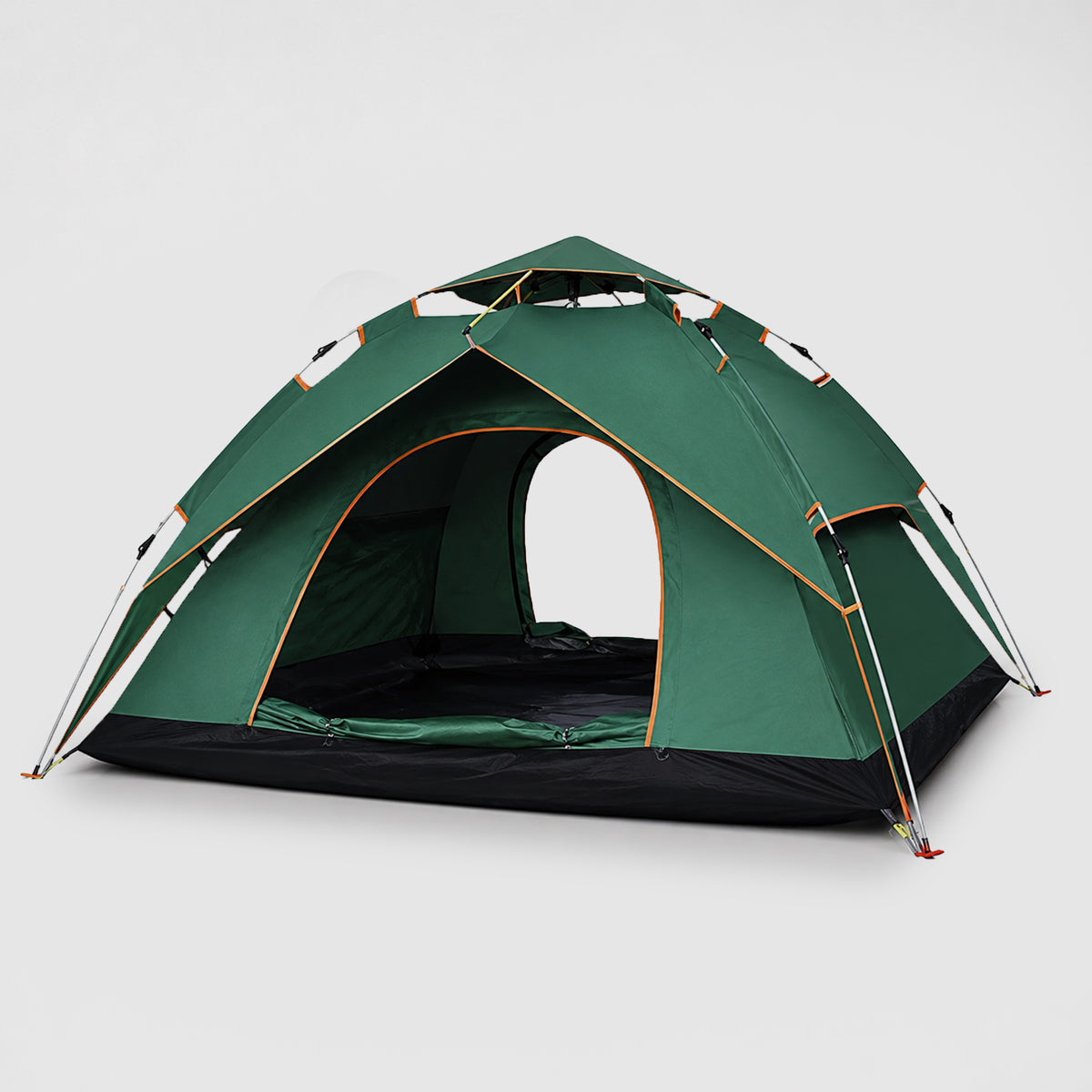 Bisonberg 3-4 Person Waterproof Dome Pop - Up Camping Tent | Lightweight Outdoor Hiking & Trekking Tent with Ventilation