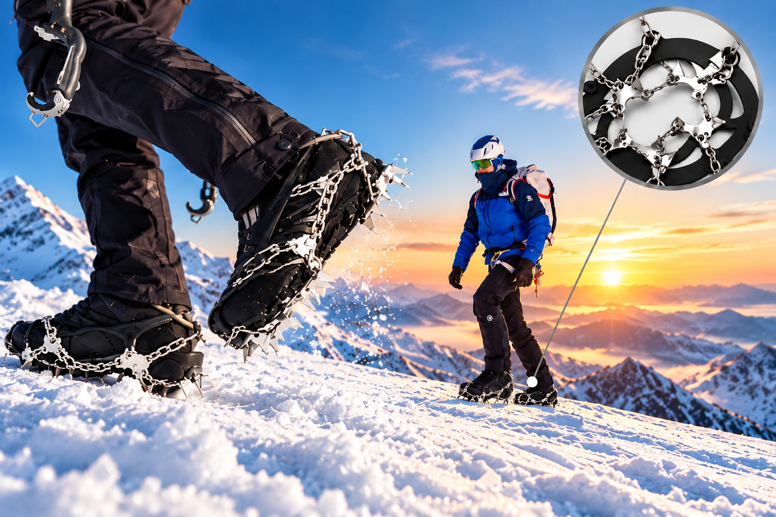 BISONBERG Premium Ice Traction Crampons – Anti-Slip Snow and Ice Grips