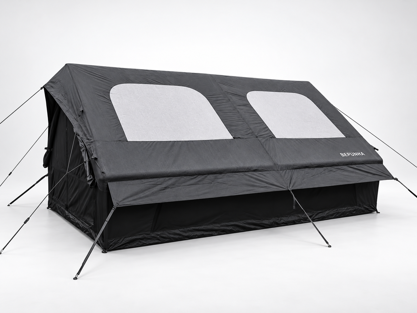 Bisonberg| Premium -Inflatable Camping a Air Tent – Waterproof Large Outdoor Family Shelter|Spacious Canvas Camping Tent with Large  Outdoor &  Adventure
