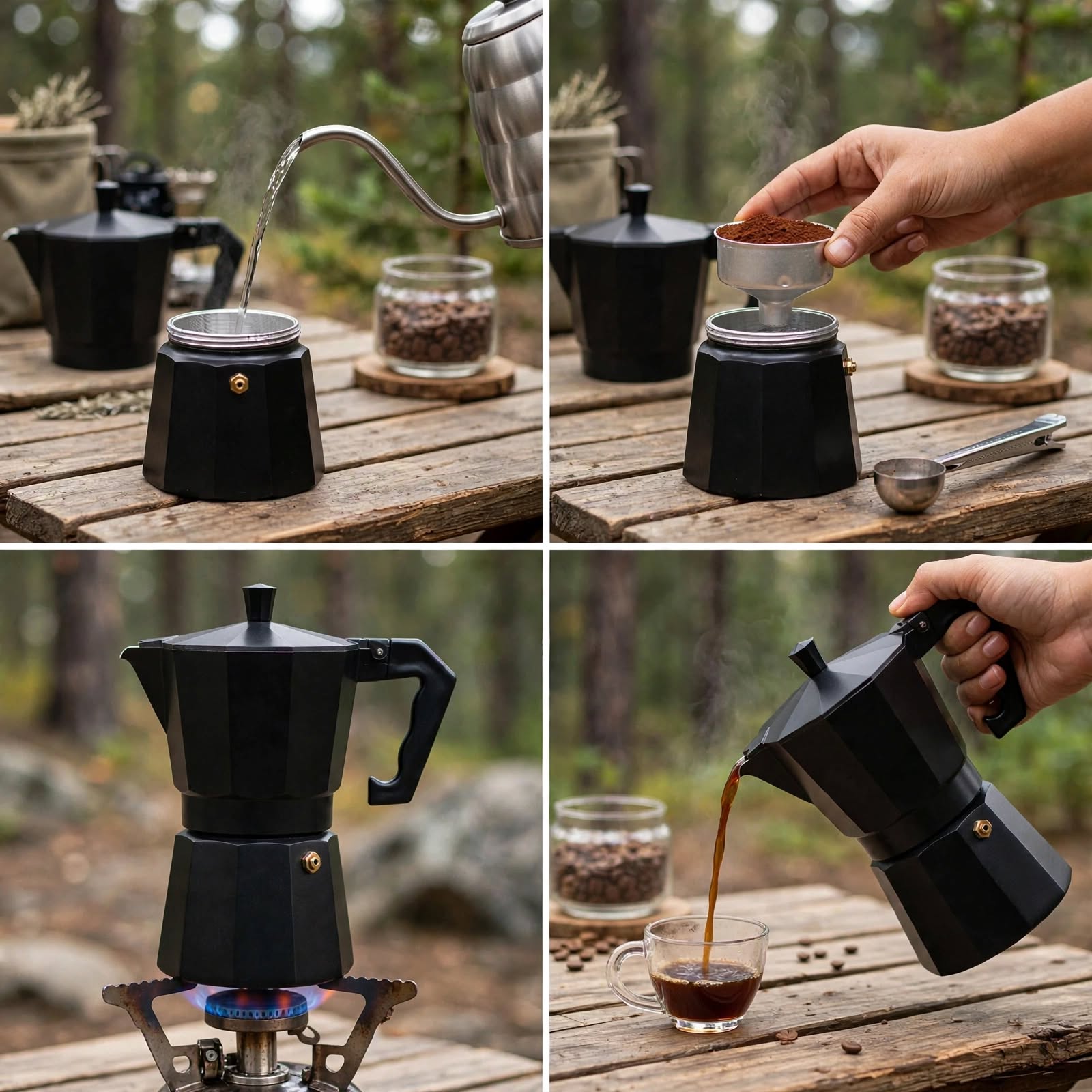 BISONBERG|Aluminium Espresso Coffee Maker, Moka Express 1 Cups Espresso Maker/Percolator/Stovetop/Filter Coffee Maker for Italian Mocha Coffee Moka Pot