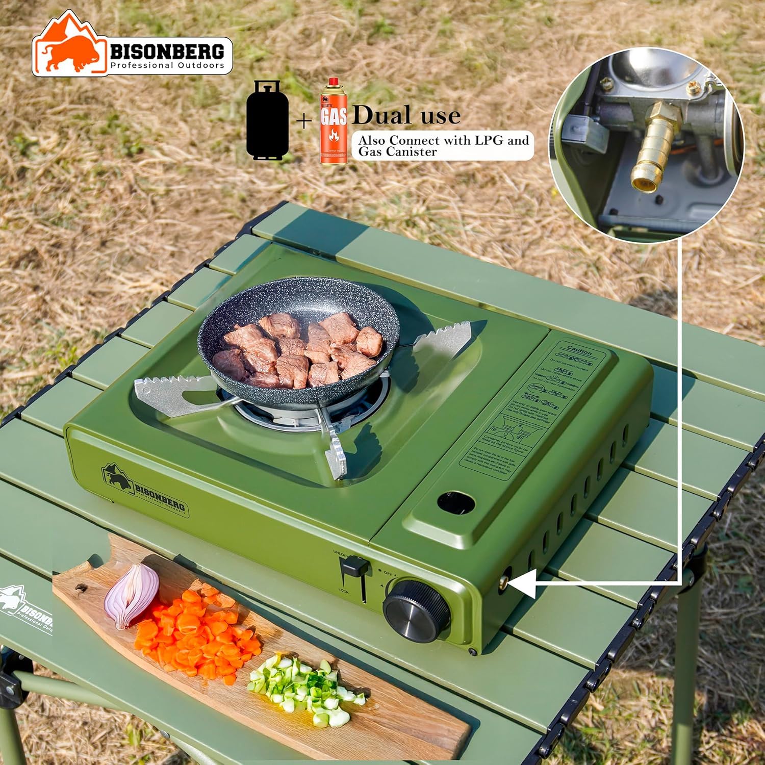 Camping Portable Gas Stove 2900W | Butane Gas Chulha for Outdoor Travel Stove, Trekking With 4 Butane Gas Canister image 3