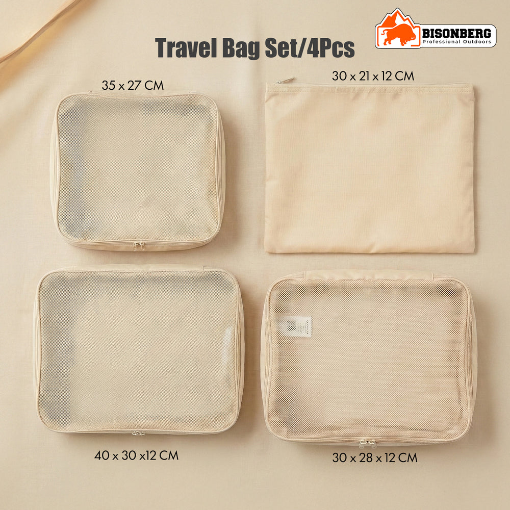 Bisonberg Travel Packing Cubes Set of 4 – Breathable Mesh Organizer Bags for Camping & Travel image 5