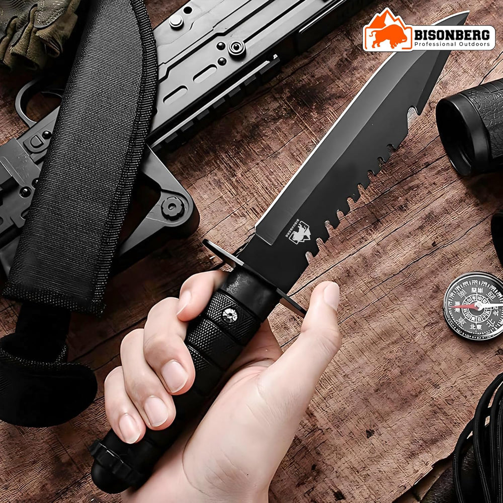 BISONBERG Kitchen Knife/Utility Knives for Kitchen Home & Office Use Ideal for Portable, Travel - Black (Manual) with Cover image 1