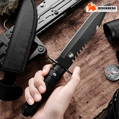 BISONBERG Kitchen Knife/Utility Knives for Kitchen Home & Office Use Ideal for Portable, Travel - Black (Manual) with Cover image 1