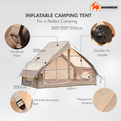 Inflatable Camping Tent – Waterproof Large Outdoor Family Shelter image 2