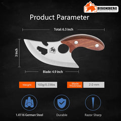 Kitchen Utility Knife, Wooden Handle, Professional Fruit and Vegetable Cutter, Portable image 2