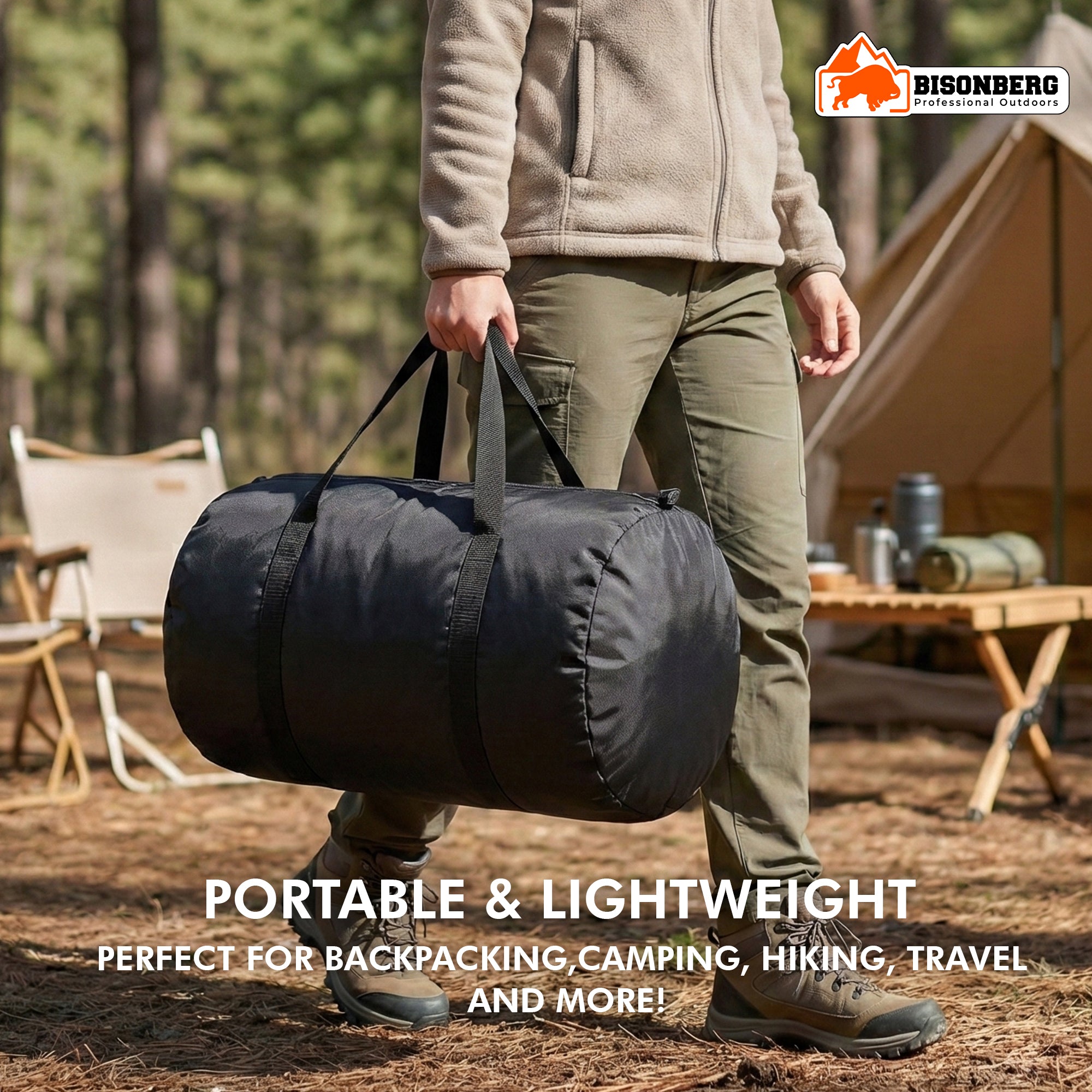 Double Sleeping Bag for Couples – Warm & Spacious Camping Bed image 6