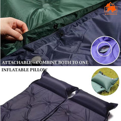 Camping Outdoor Single Foldable Roll Up Memory Foam Sleeping Pad Air Bed Self Inflatable Camping Mattress for Tent, Multicolour image 1