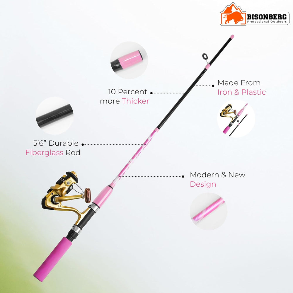 BISONBERG Tournament Quality Spinning Fishing Rod Set With Reel 210Cm image 4